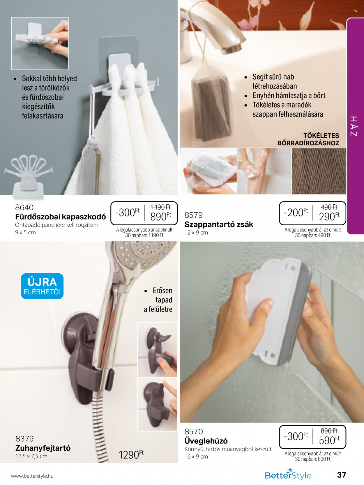 BetterStyle akciós újsága  - 2023.05.01 - 2023.05.31 - Akciós termékek - szappan, fürdőszobai kiegészítők.  37. Oldal