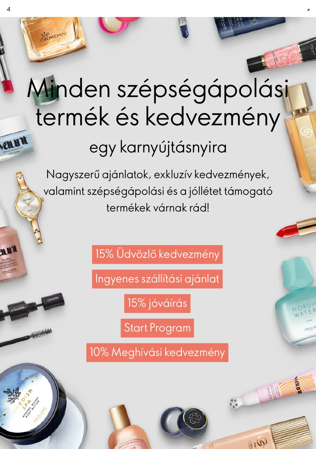 Oriflame akciós újságok. Oldal 1