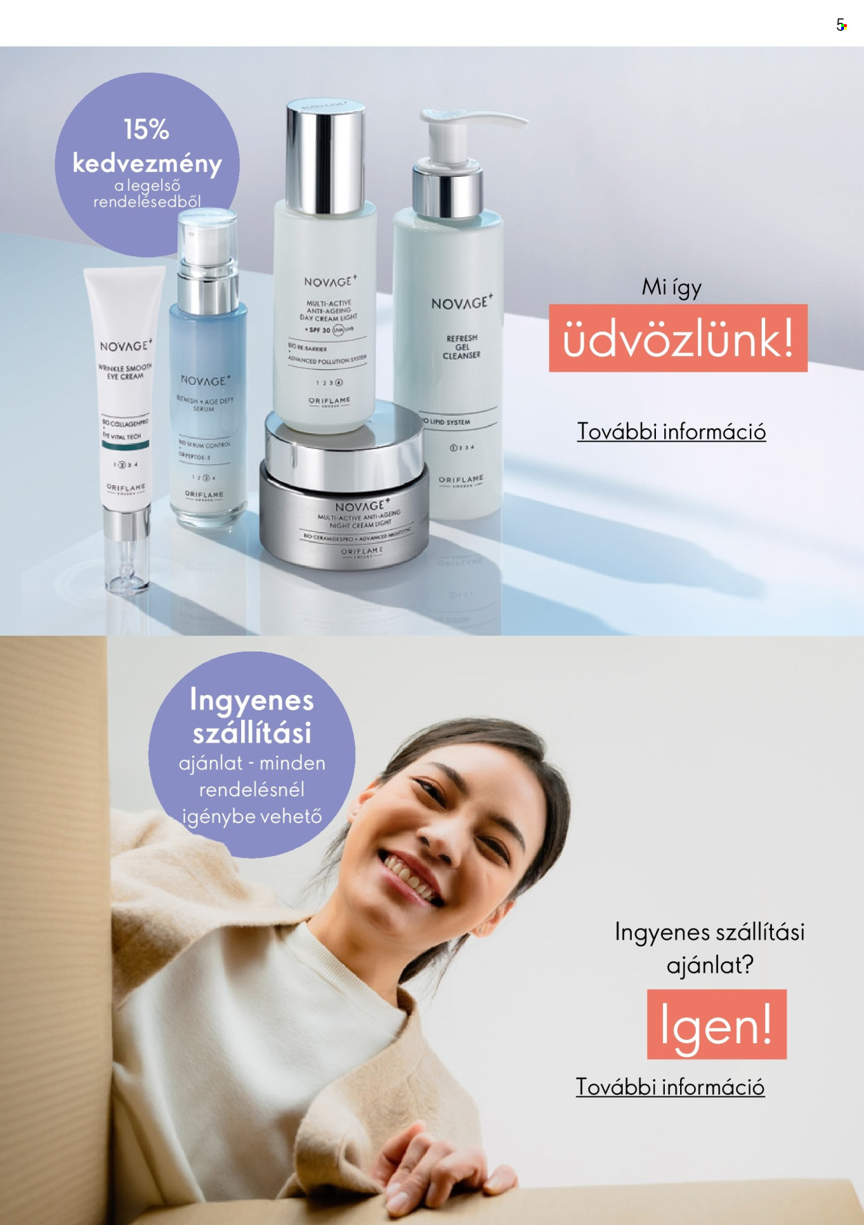 Oriflame akciós újságok. Oldal 1