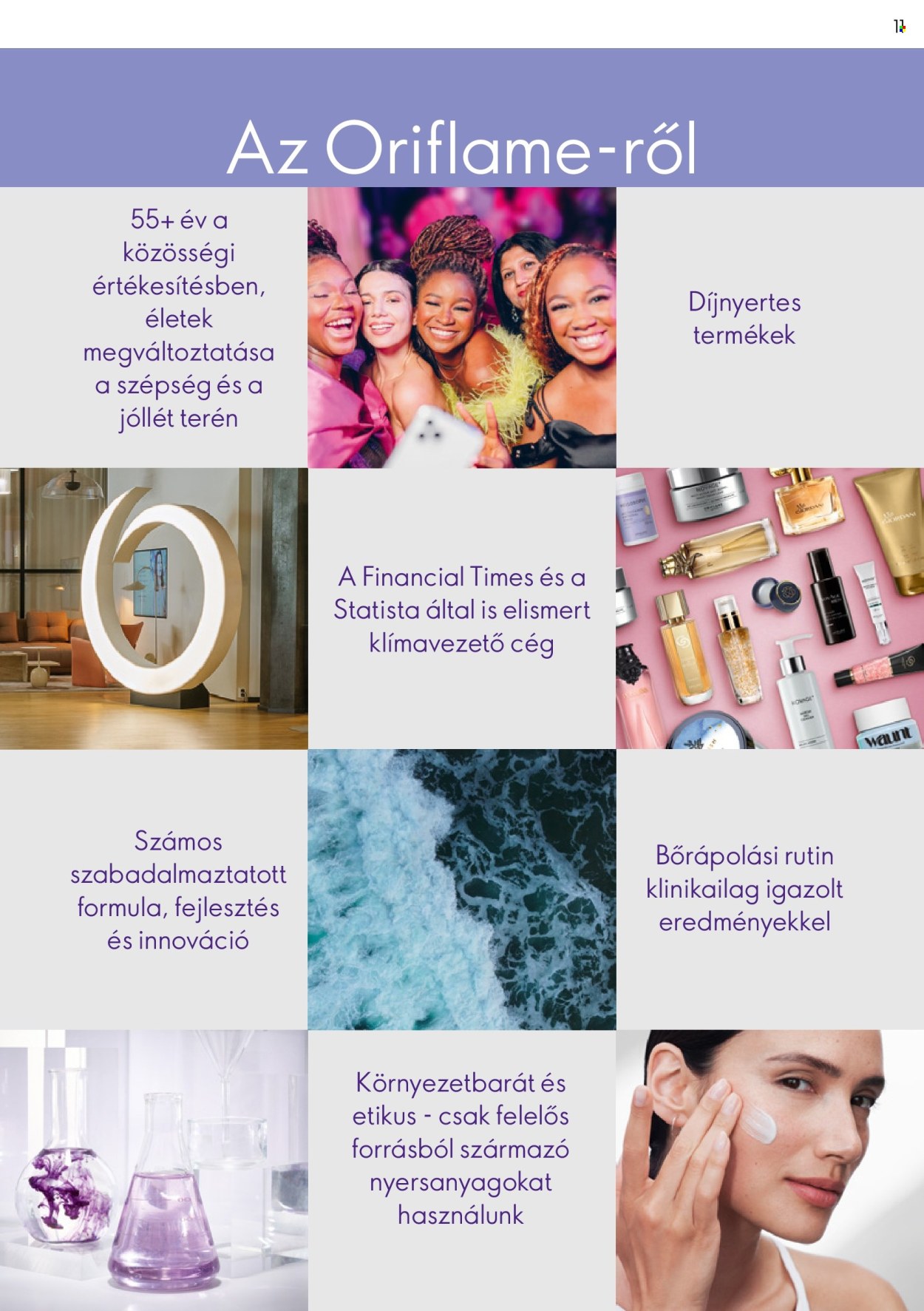Oriflame akciós újságok. Oldal 1