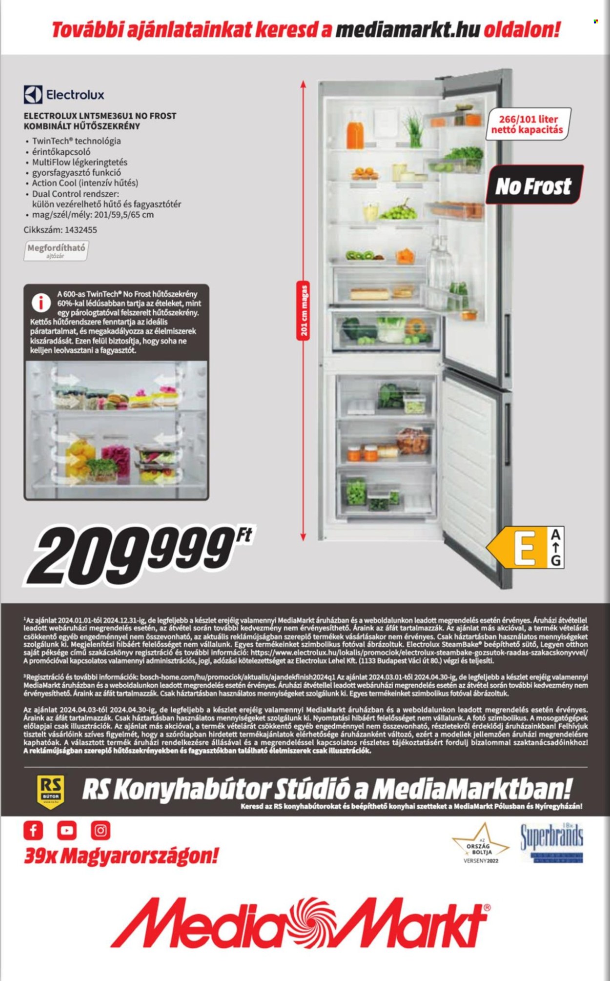 thumbnail - MediaMarkt akciós újsága  - 2024.04.03 - 2024.04.30 - Akciós termékek - Bosch, Electrolux, hűtőszekrény, sütő, konyhabútor, konyhai.  16. Oldal