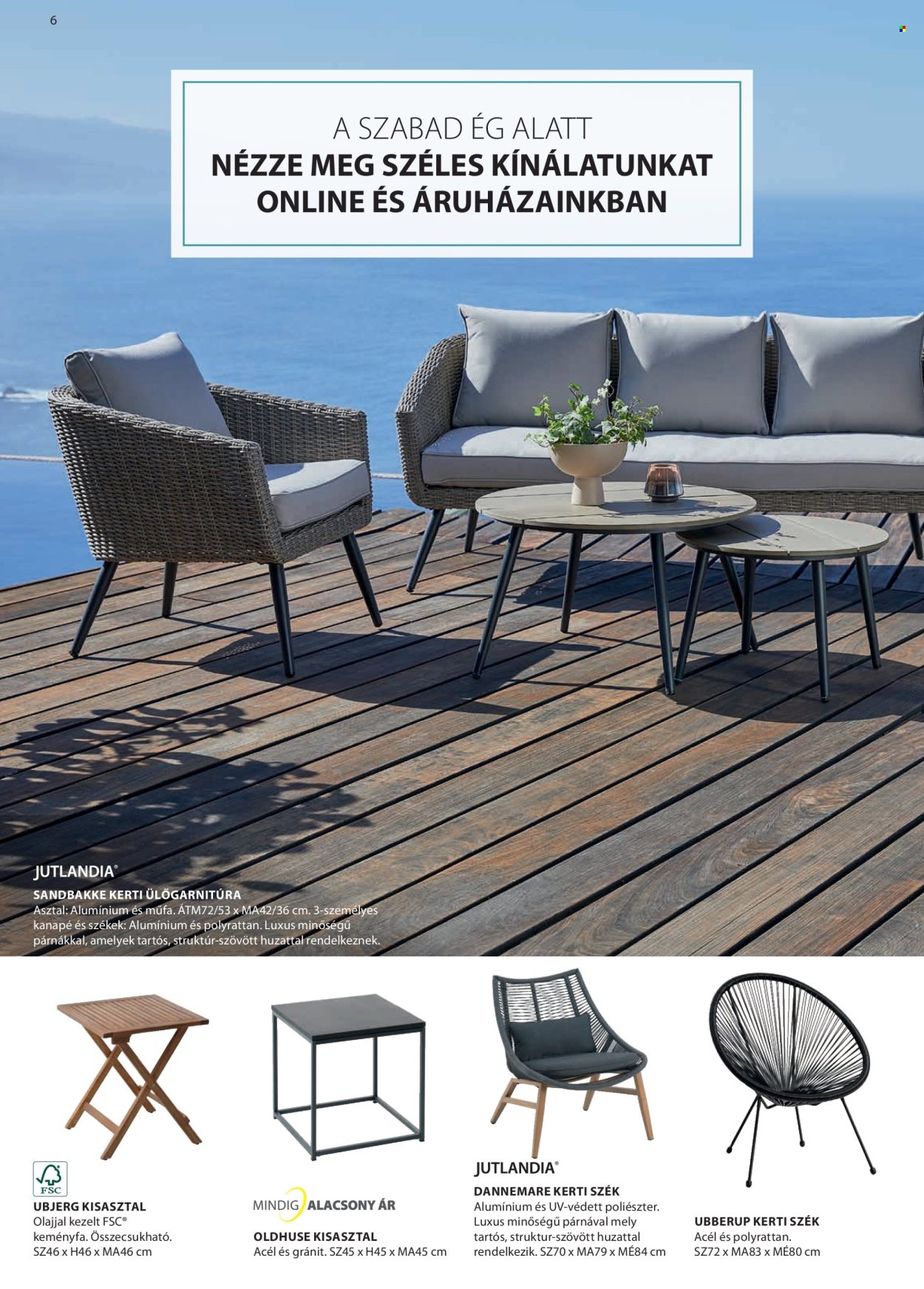 thumbnail - JYSK akciós újsága  - Akciós termékek - kisasztal, szék, kerti szék.  7. Oldal