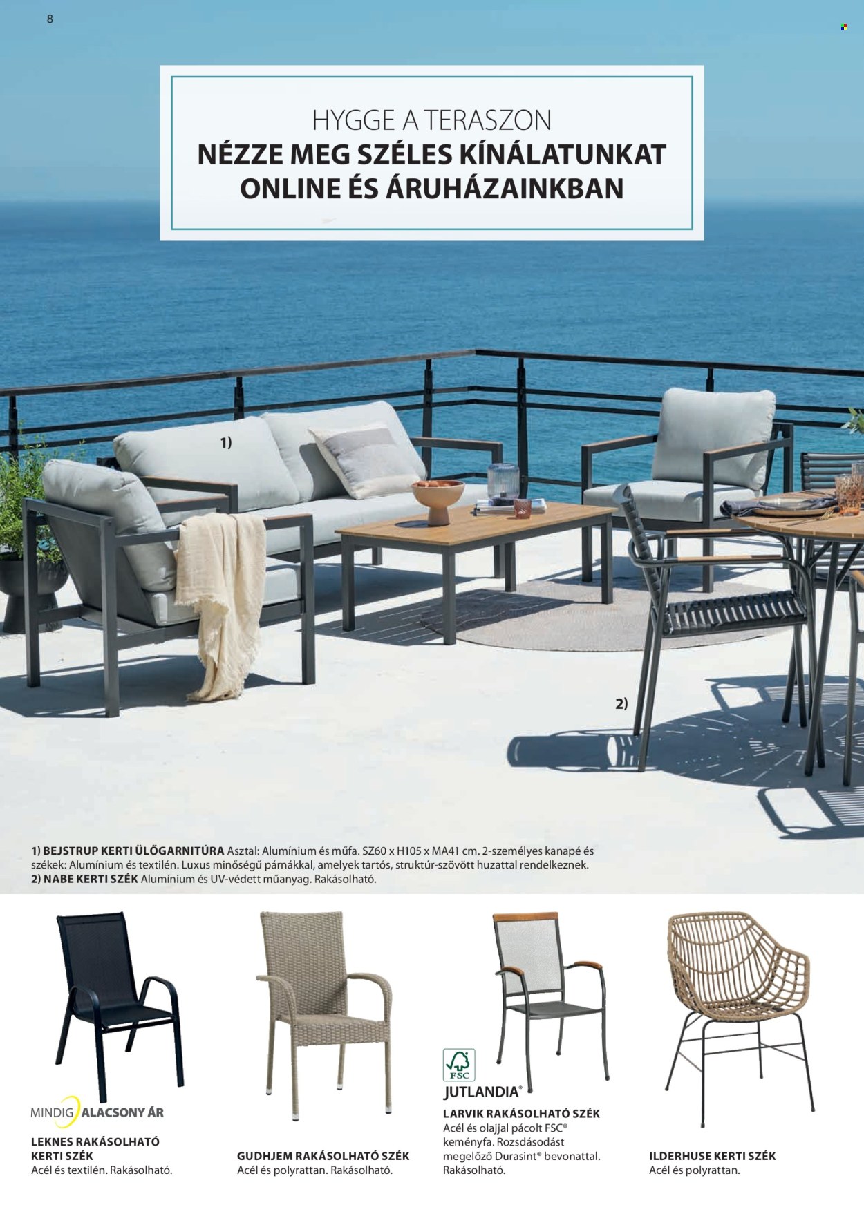 thumbnail - JYSK akciós újsága  - Akciós termékek - szék, kerti szék.  9. Oldal
