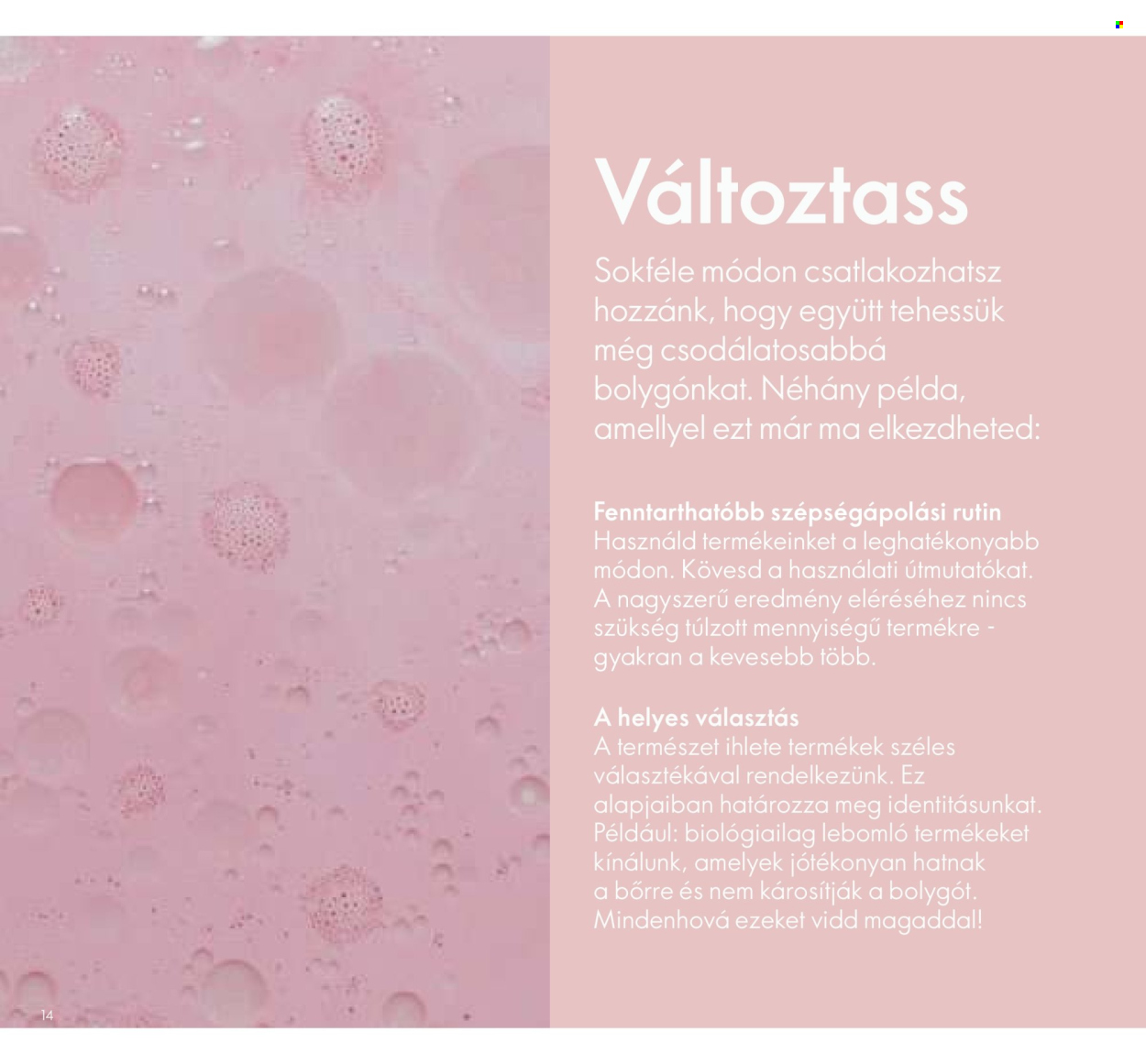 Oriflame akciós újságok. Oldal 14