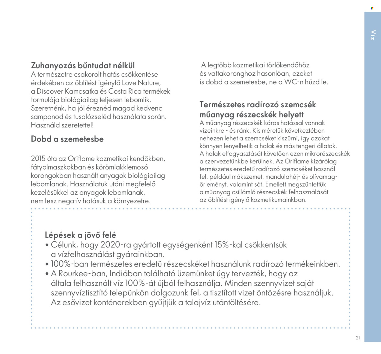 Oriflame akciós újságok. Oldal 21