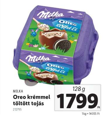 MILKA Oreo krémmel töltött tojás