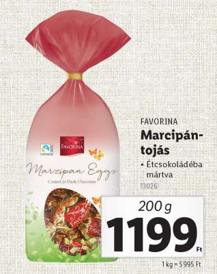 FAVORINA Marcipán-tojás