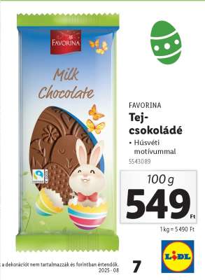 FAVORINA Tejcsokoládé