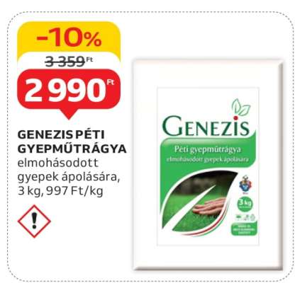 GENEZIS PÉTI GYEPMŰTRÁGYA