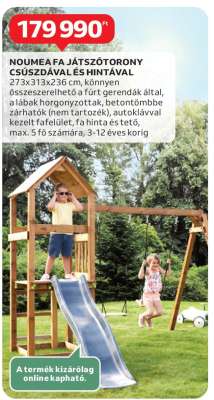 Noumea fa játszótorony csúszdával és hintával