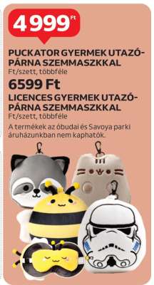 Puckator Gyermek Utazópárna Szemmaszkkal