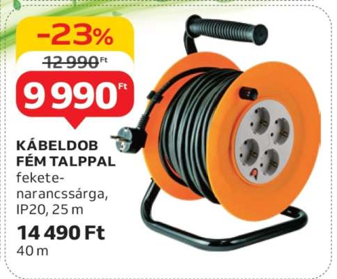 Kábeldob fém talppal