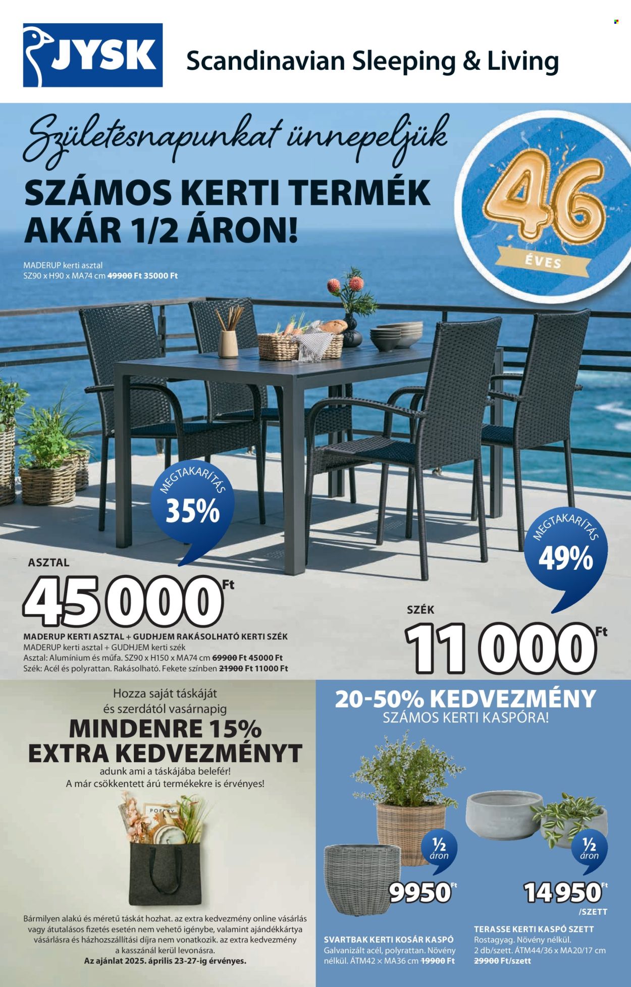JYSK akciós újságok - 2025.04.23 - 2025.05.18. Oldal 1