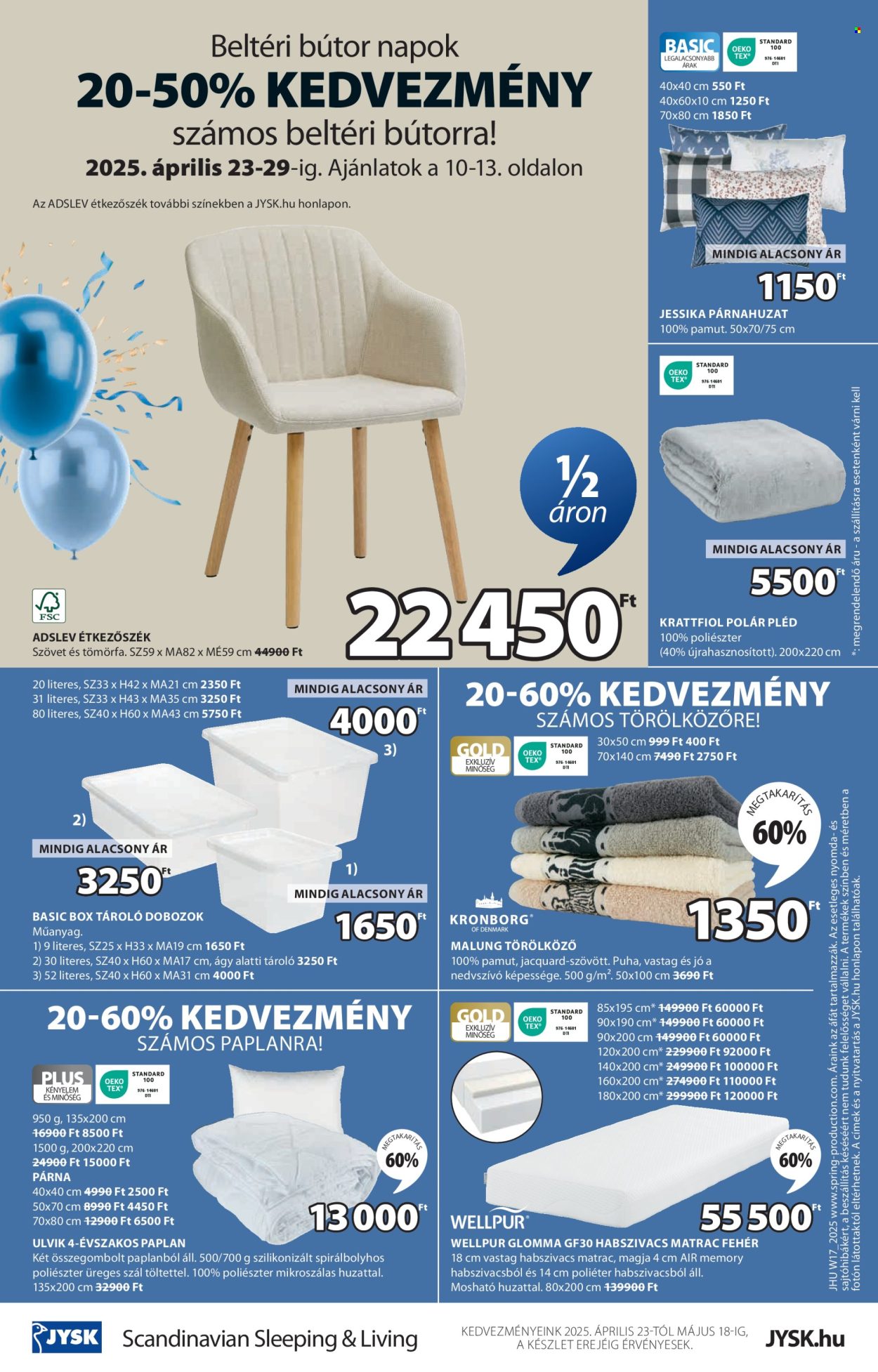 JYSK akciós újságok - 2025.04.23 - 2025.05.18. Oldal 1