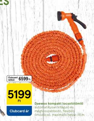 Daewoo kompakt locsolótömlő