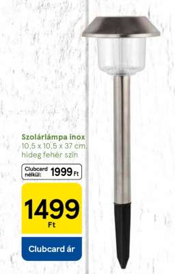 Szolárlámpa inox