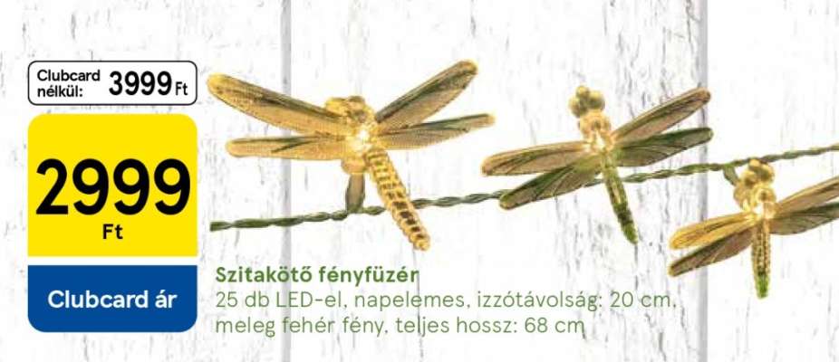 Szitakötő fényfüzér