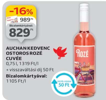 AUCHAN KEDVENC OSTOROS ROZÉ CUVÉE