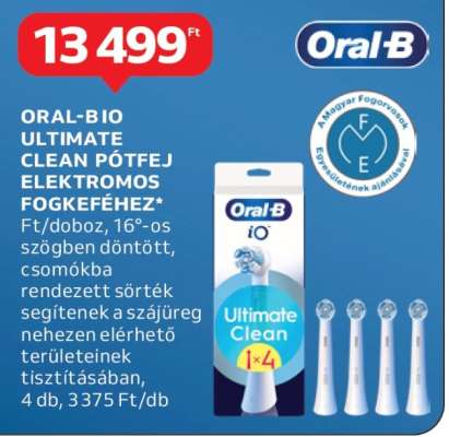 Oral-B iO Ultimate Clean Pótfej Elektromos Fogkeféhez