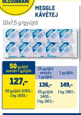 MEGGLE KÁVÉTEJ