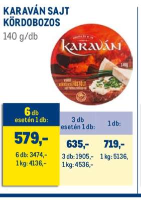 KARAVÁN SAJT KÖRDOBOZOS