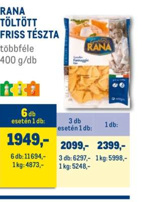 Rana Töltött Friss Tészta