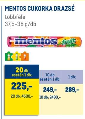 MENTOS CUKORKA DRAZSÉ