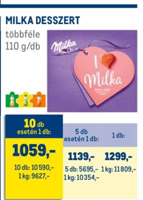 Milka desszert