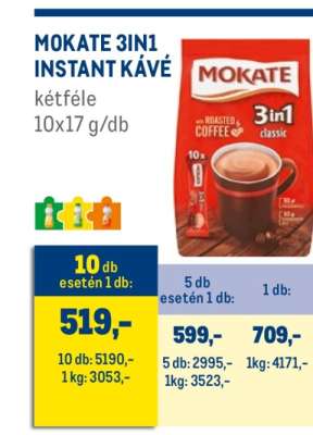 MOKATE 3IN1 INSTANT KÁVÉ