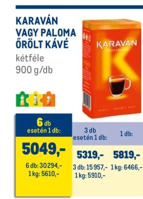 Karaván vagy Paloma őrölt kávé
