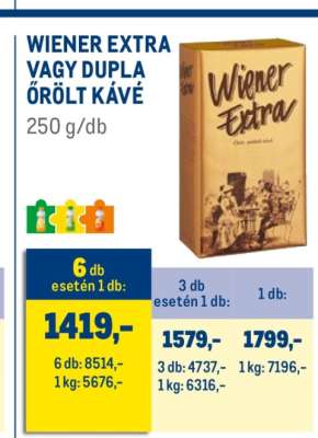 WIENER EXTRA VAGY DUPLA ŐRÖLT KÁVÉ
