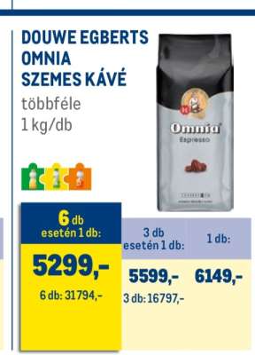 Douwe Egberts Omnia Szemes Kávé