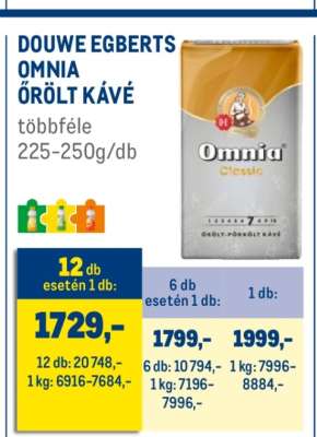 Douwe Egberts Omnia Őrölt Kávé