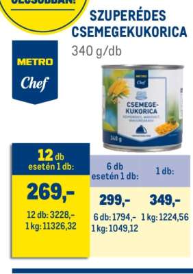 Szuperédes Csemegekukorica
