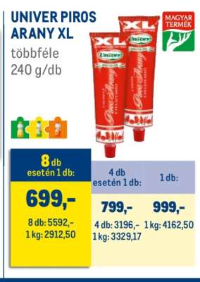 UNIVER PIROS ARANY XL