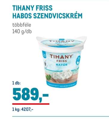 TIHANY FRISS HABOS SZENDVICSKRÉM