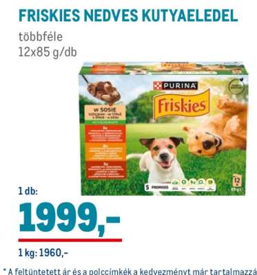 FRISKIES Nedves kutyaeledel