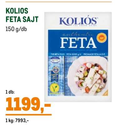 Koliós feta sajt