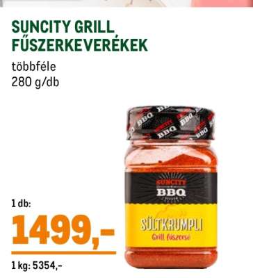 SUNCITY GRILL FŰSZERKEVERÉKEK