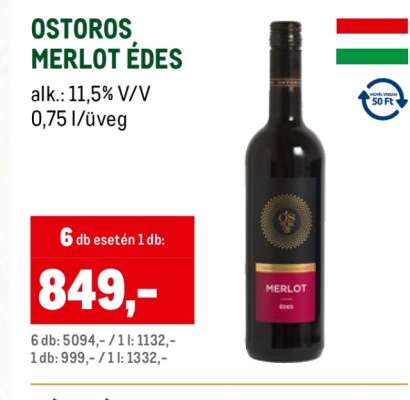 OSTOROS MERLOT ÉDES