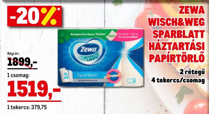 Zewa Wisch&Weg Sparblatt háztartási papírtörlő