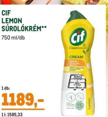 CIF Lemon Súrolókrém