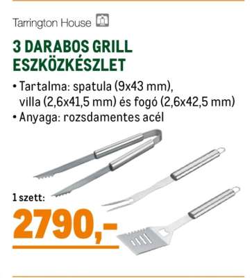 3 Darabos Grill Eszközkészlet