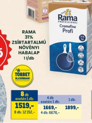 Rama 31% Zsírtartalmú Növényi Habalap