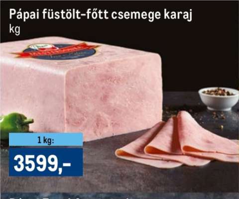 Pápai füstölt-főtt csemege karaj