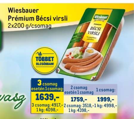 Wiesbauer Prémium bécsi virsli