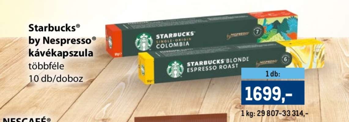 Starbucks by Nespresso kávékapszula