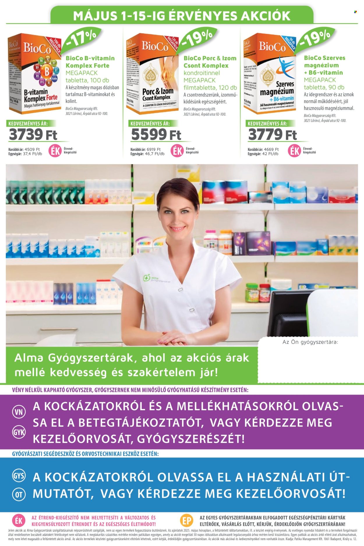 Alma Gyógyszertárak akciós újságok - 2025.05.01 - 2025.05.31. Oldal 1