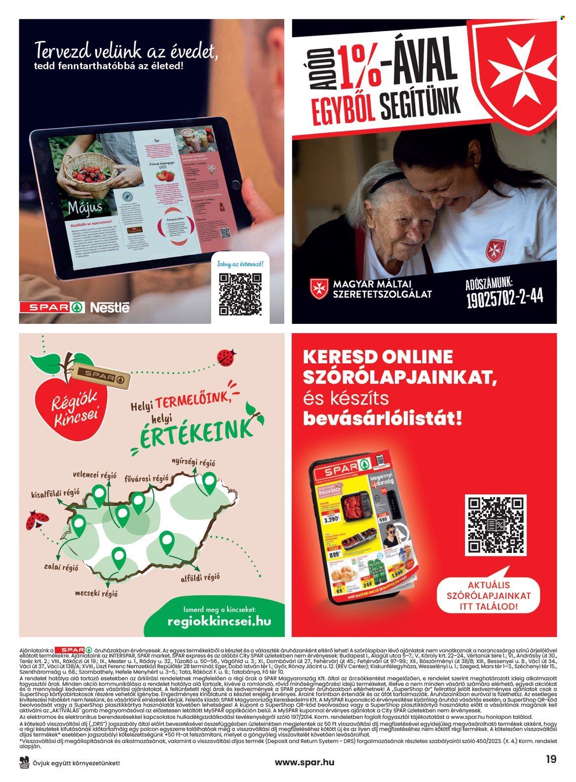 SPAR akciós újságok - 2025.05.08 - 2025.05.14. Oldal 1