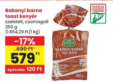 Bakonyi barna toast kenyér